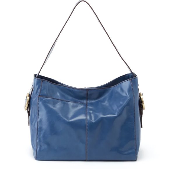 NWT New Hobo Render Shoulder Bag Atlantis Blue Leather Retired Rare - Picture 1 of 4